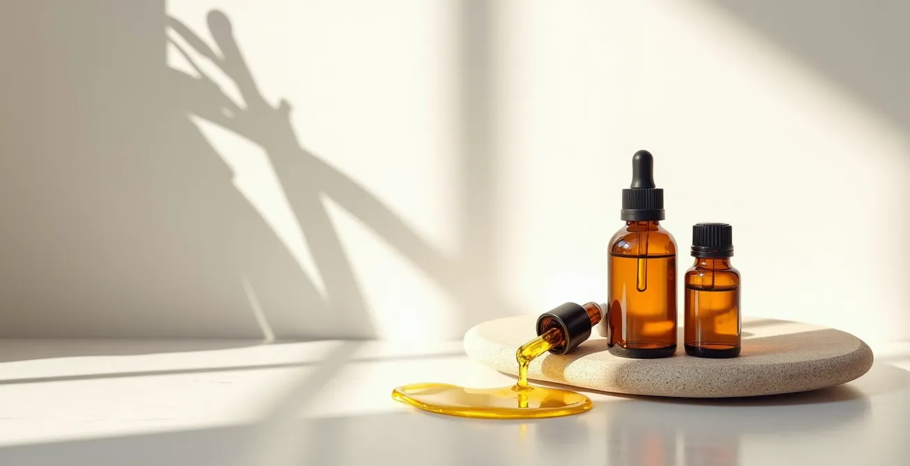 Estructura microscópica de la barrera cutánea mostrando lípidos y ceramidas