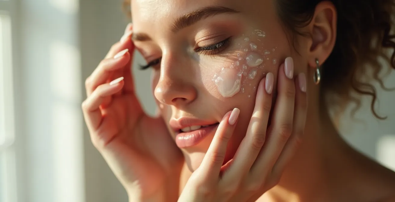 Aplicación del método de capas de tónico sobre el rostro