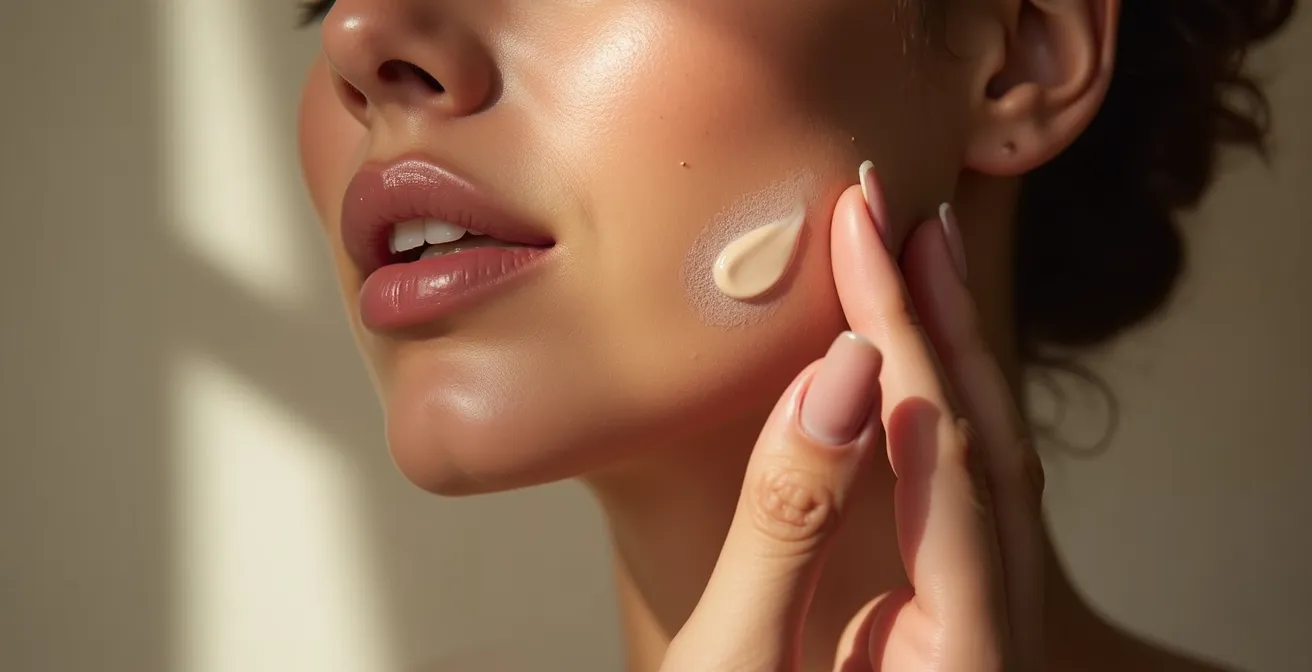 Técnica de aplicación de BB cream con los dedos para fusión natural con la piel