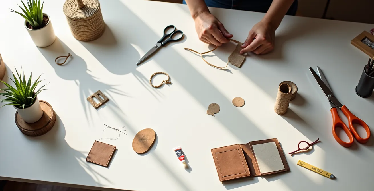 Transformación creativa de zapatillas viejas en proyecto de upcycling sostenible